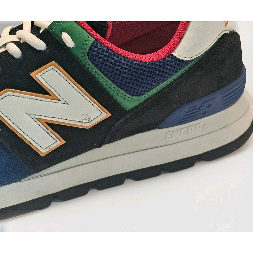New Balance 574 Rugged Men Size 12 Colorblock Black Blue Red Sneaker ML574DRC - Picture 8 of 16